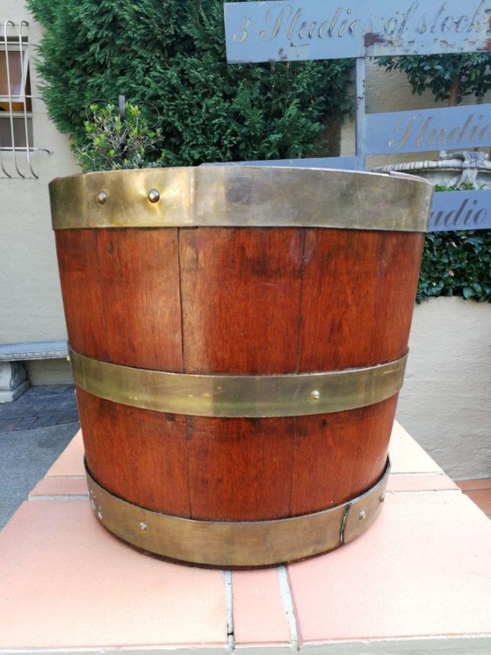 A Cape Teak Balie With Brass Bands