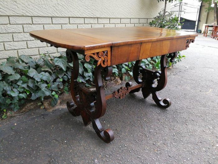 A 19th Century Victorian Mahogany Sofa Table With Drawer