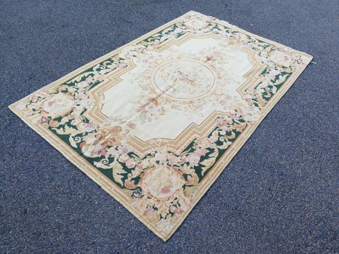 A 20th Century Needle Point Handmade  French Carpet - Image 3