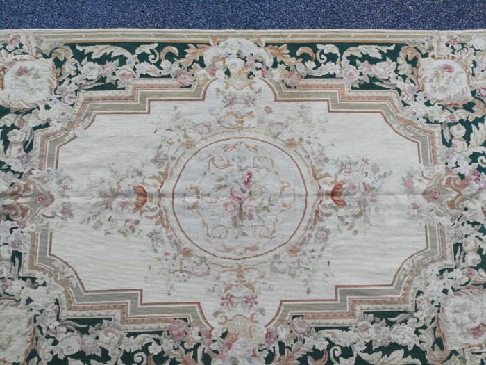 A 20th Century Needle Point Handmade  French Carpet - Image 4