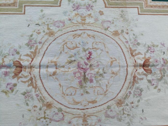 A 20th Century Needle Point Handmade  French Carpet - Image 5