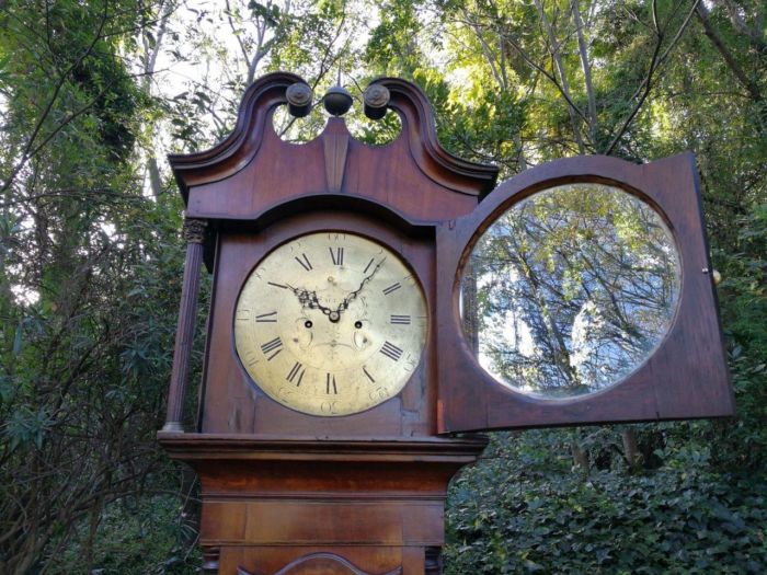 An Early 19th Century Mahogany and Oak Tall  Longcase/Grandfather Clock with Brass Dial Signed Smith Sheffield - Image 9