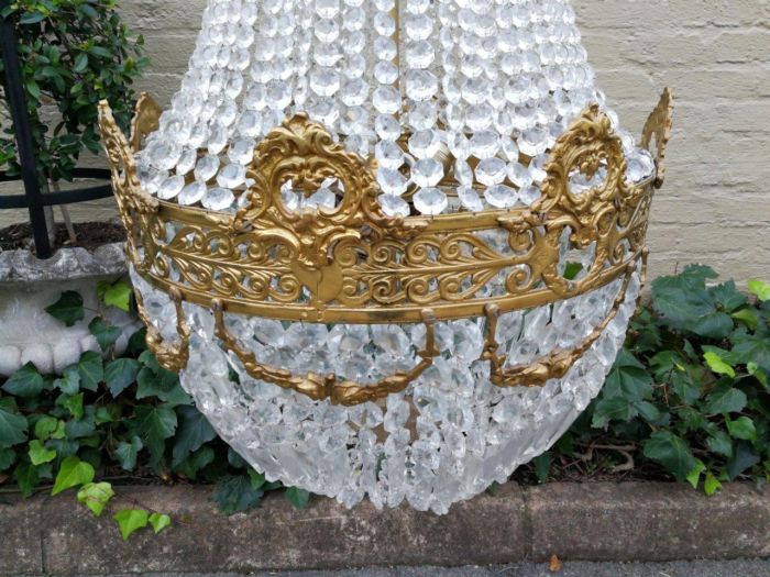 A Pair of 20th Century French  Empire Style Chandeliers - Image 8