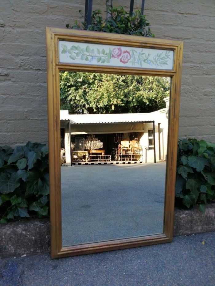 A 20th Century Pair OF French Style Gilt and Painted Mirrors - Image 4