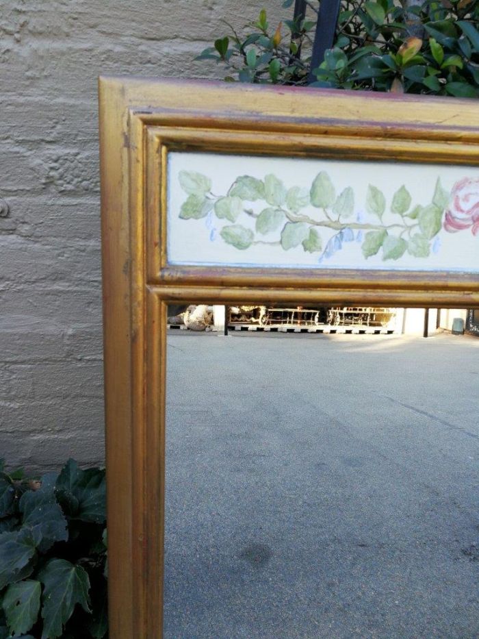 A 20th Century Pair OF French Style Gilt and Painted Mirrors - Image 6