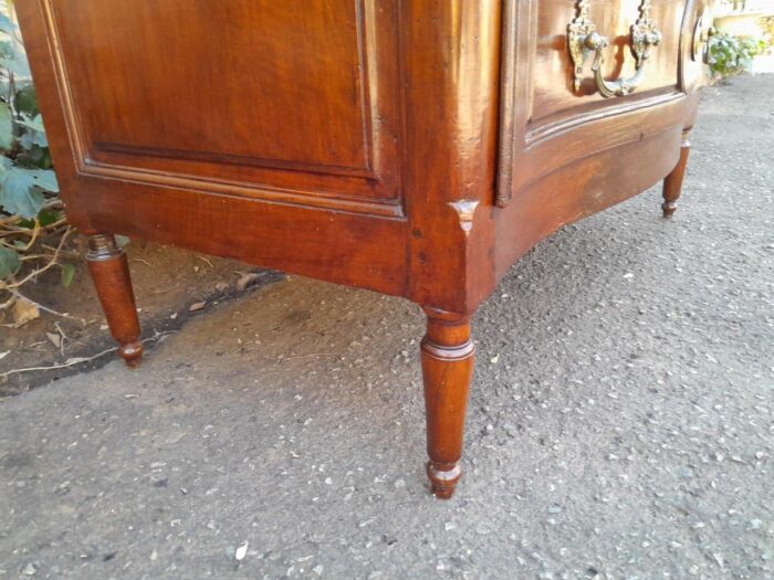 An Extremely Rare 18th Century French Provincial Fruitwood Chest of Drawers with Original Brass Hardware - Image 7