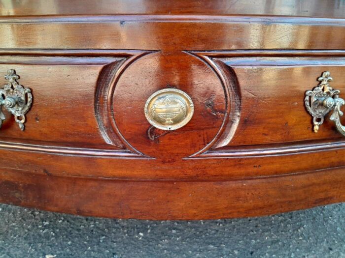 An Extremely Rare 18th Century French Provincial Fruitwood Chest of Drawers with Original Brass Hardware - Image 11