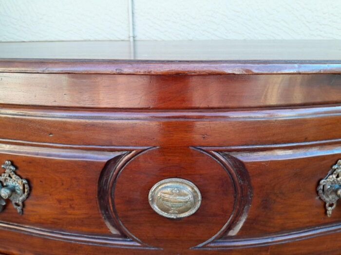 An Extremely Rare 18th Century French Provincial Fruitwood Chest of Drawers with Original Brass Hardware - Image 12