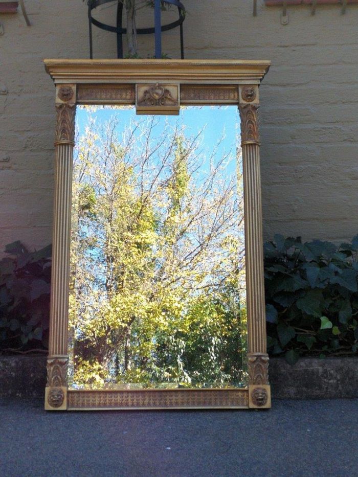 A 20th Century French Empire-Style Bevelled And Gilt Mirror