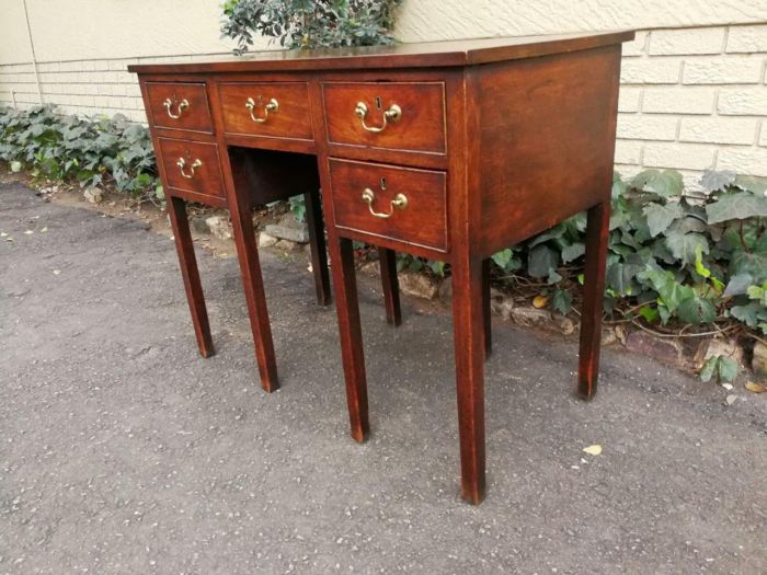 An 18th Century Oak Lowboy, With Brass Escutcheons And Loop Handles - Image 3