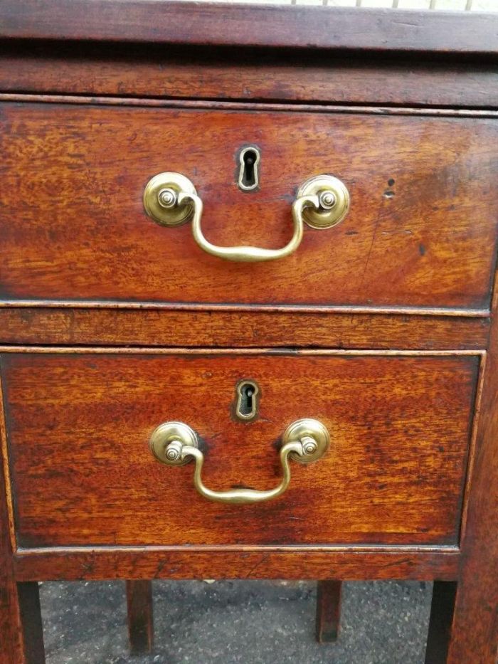 An 18th Century Oak Lowboy, With Brass Escutcheons And Loop Handles - Image 5