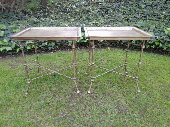 A Pair Of Custom-Made Wrought Iron Side Tables   - Image 3