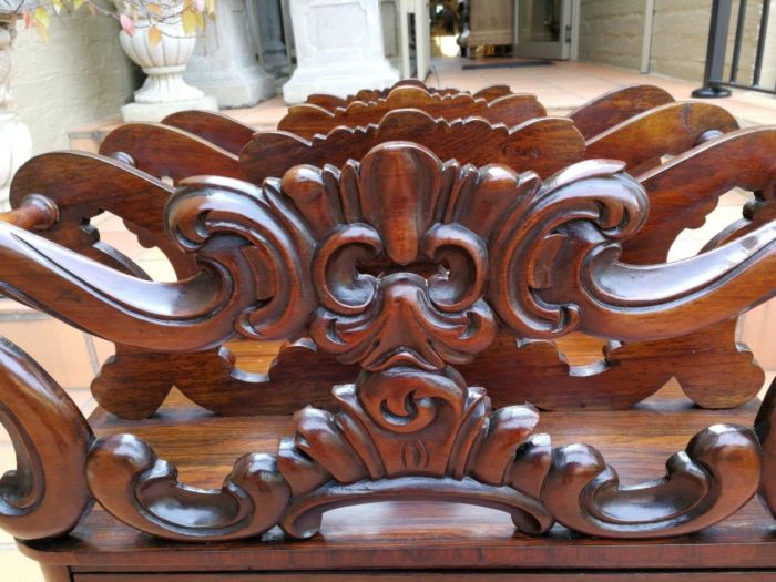 A Late 19th Century Victorian Rosewood Canterbury With Drawer And Brass Casters - Image 5