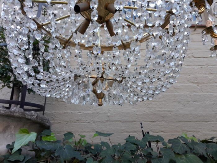 A Rare Pair of 20TH Century French Style Crystal Chandeliers ND - Image 6