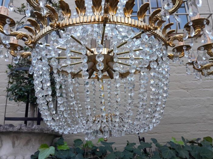 A Rare Pair of 20TH Century French Style Crystal Chandeliers ND - Image 7