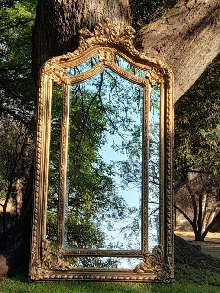 An Ornate Carved Rococo French Style Bevelled Mirror