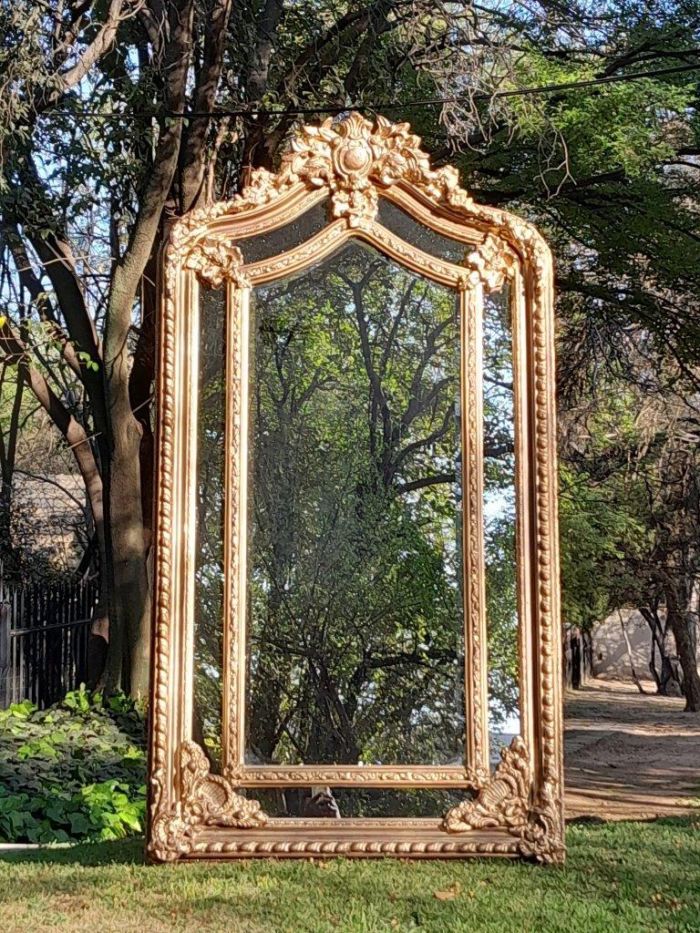 An Ornate Carved Rococo French Style Bevelled Mirror