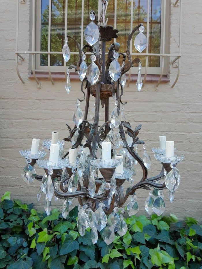 A 20th Century French Style Crystal Chandelier