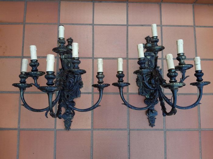 A Pair of Electrified 20TH Century French Style Gallery Wall Sconces