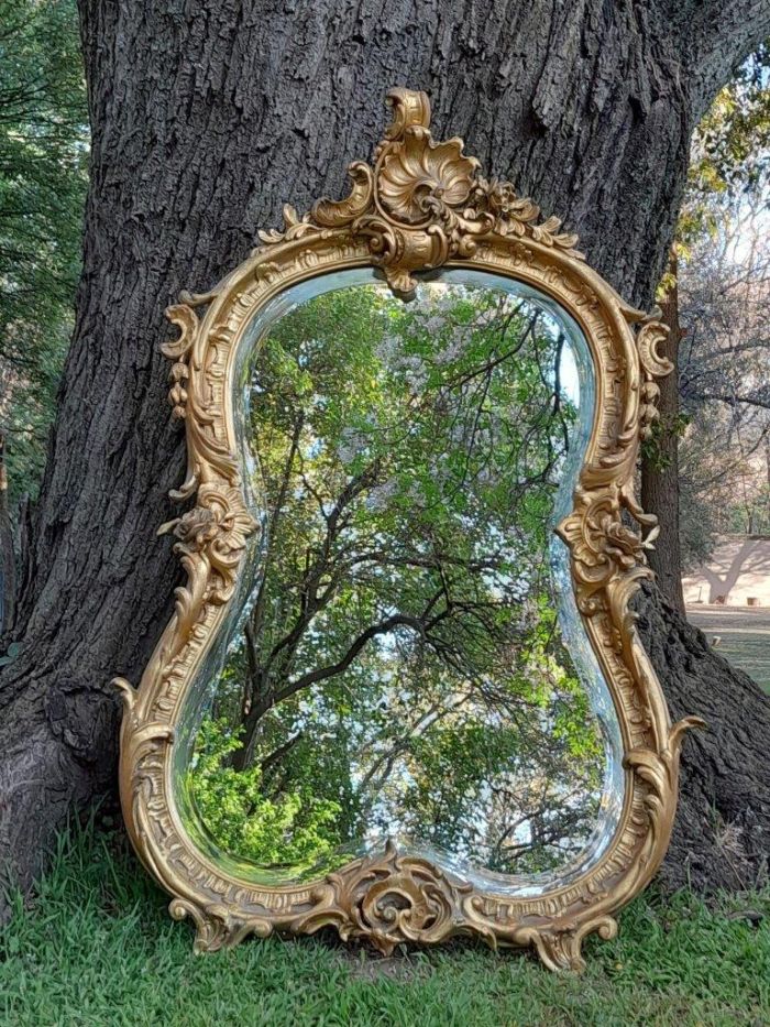 A French Rococo Style Ornately Carved and Gilded Bevelled Mirror - Image 2