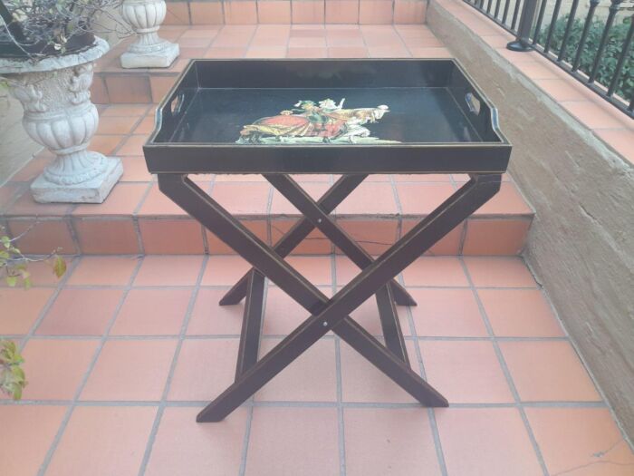 A 20th Century Ebonized English Butlers Tray