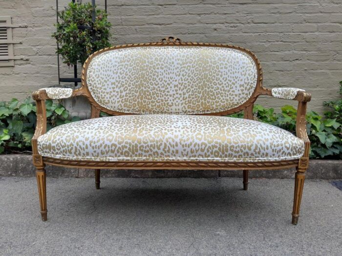 A 20th Century French Gilt Wood Settee