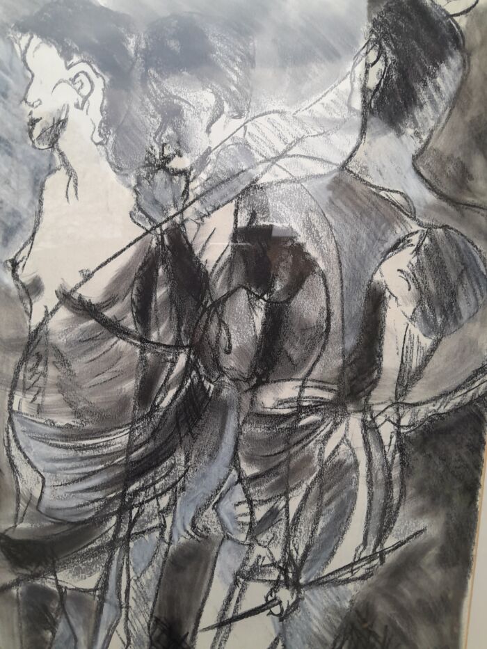 A 20th Century Charcoal And Pastel Signed And Dated 1992 ND - Image 9