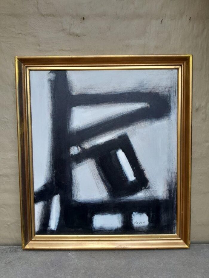 An Abstract Composition Oil On Board Signed Faÿet