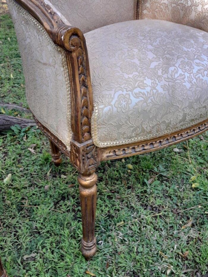 A 20th Century Set Of Three French Louis Style Tub Chairs - Image 10