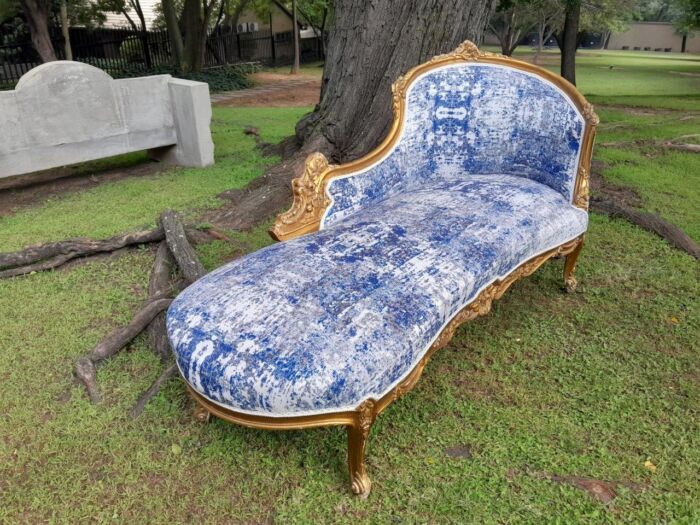 An 20th Century French Style Gilded Chaise Longue - Image 4