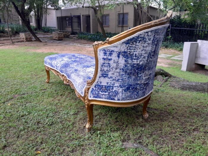 An 20th Century French Style Gilded Chaise Longue - Image 6