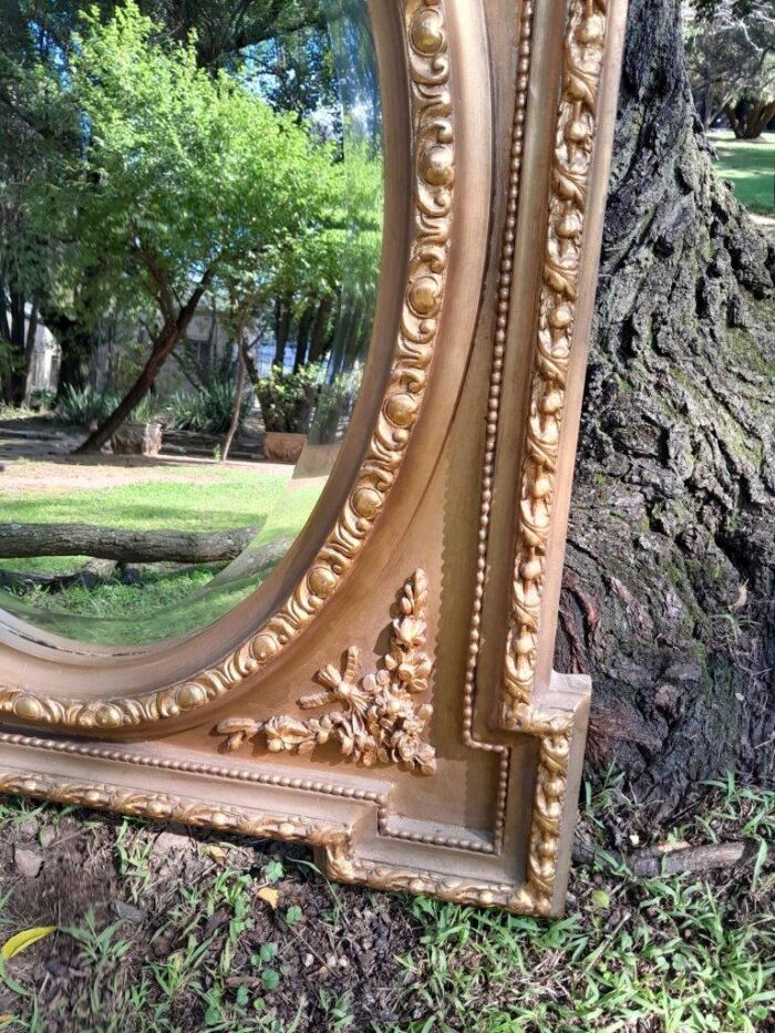 A French Rococo Style Ornately Carved and Gilded Bevelled Mirror 5 - Image 5