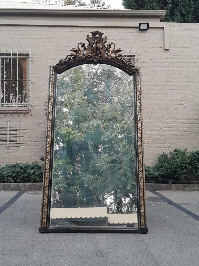 A 20TH Century Carved Gilt-Wood Mirror of Large Proportions