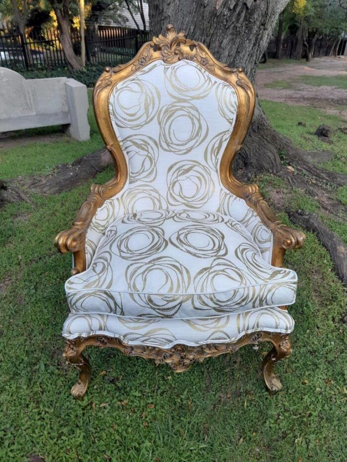 A 19th Century French Ornately Carved and Gilded Armchair of Large Proportion - Image 2