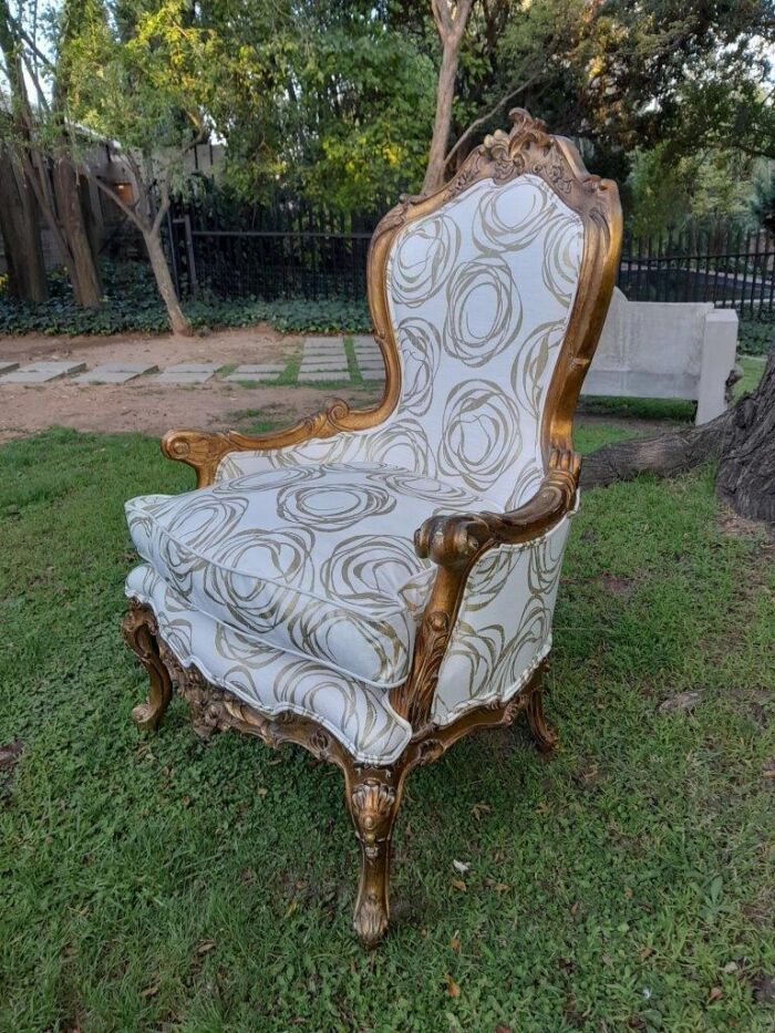 A 19th Century French Ornately Carved and Gilded Armchair of Large Proportion - Image 3