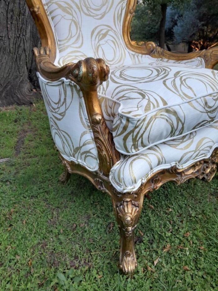 A 19th Century French Ornately Carved and Gilded Armchair of Large Proportion - Image 5