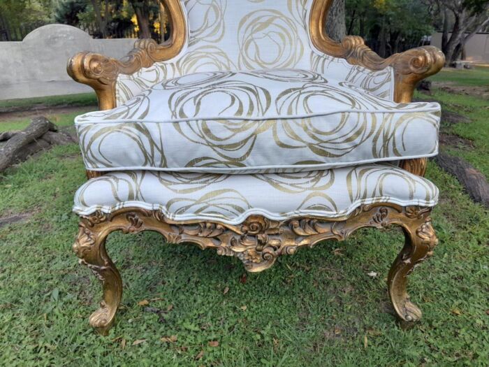 A 19th Century French Ornately Carved and Gilded Armchair of Large Proportion - Image 6