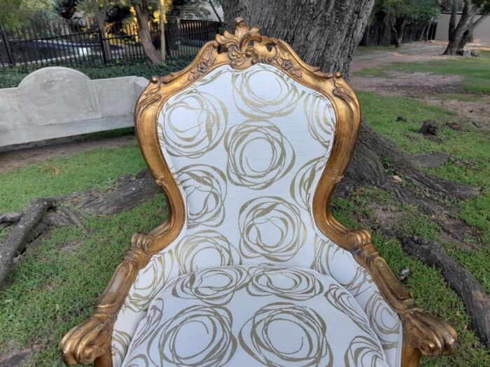 A 19th Century French Ornately Carved and Gilded Armchair of Large Proportion - Image 7