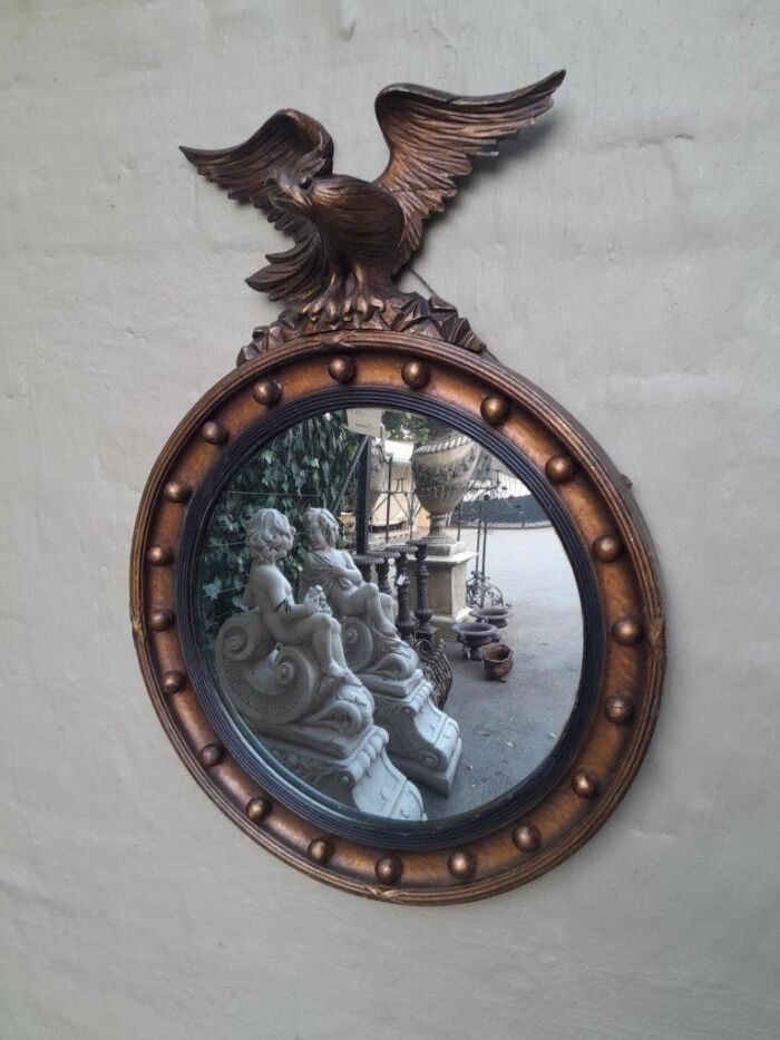 An Antique Regency Convex Eagle Mirror - Image 3