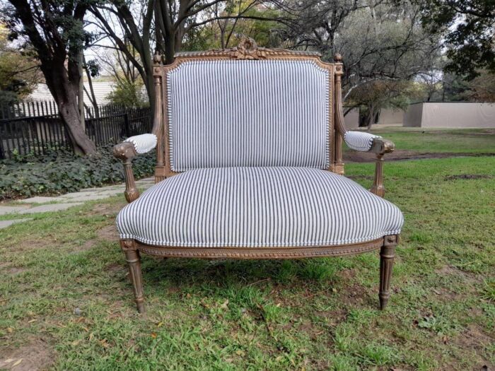 A Late 19th / Early 20th Century Circa 1900 Ornately Carved Gilt Wooden Settee