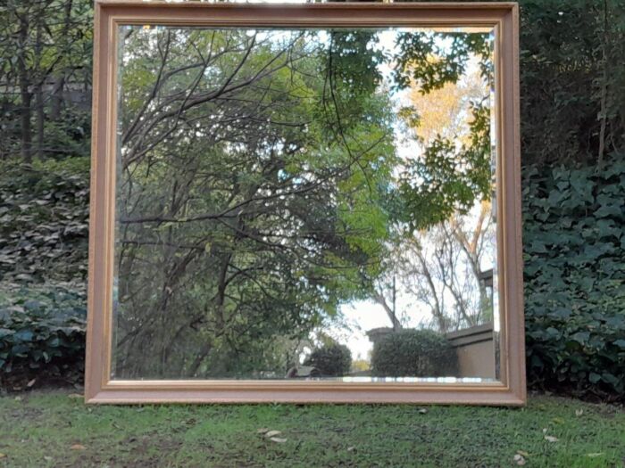 A 20th Century Massive Gilt Wood and Bevelled Mirror - Image 2