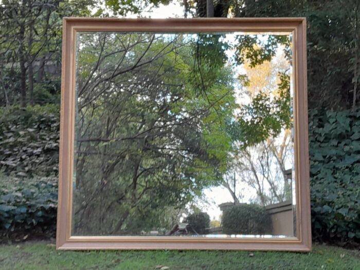 A 20th Century Massive Gilt Wood and Bevelled Mirror - Image 3