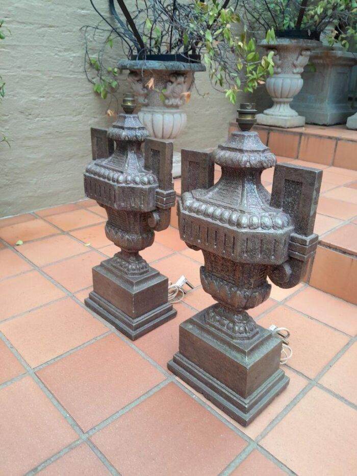 A 20th Century Pair  of Carved Stone Lamps - Image 3