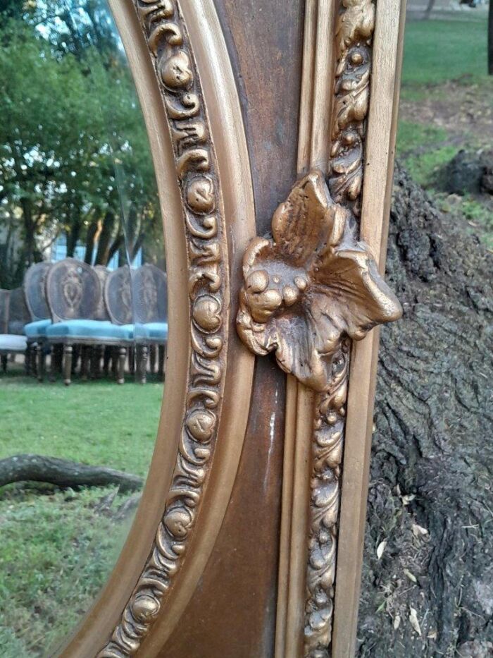 A French Rococo Style Ornately Carved and Gilded Bevelled Mirror - Image 7