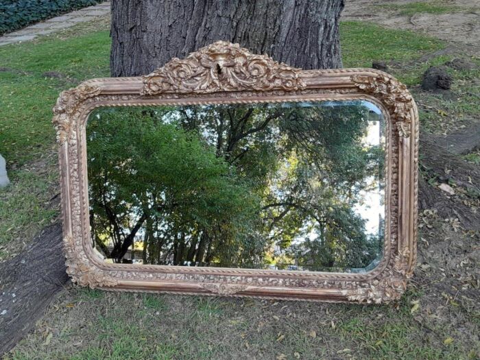 A French Rococo Style Ornately Carved & Gilded Bevelled Mirror - Image 3