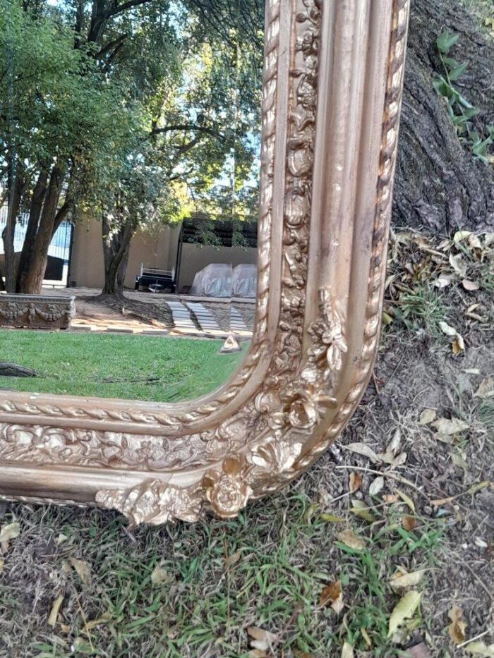 A French Rococo Style Ornately Carved & Gilded Bevelled Mirror - Image 11