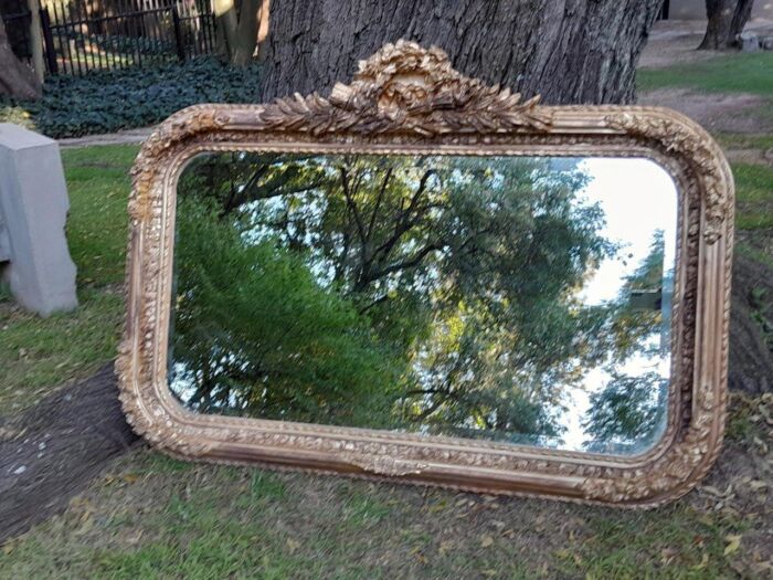 A French Rococo Style Ornately Carved & Gilded Bevelled Mirror - Image 13