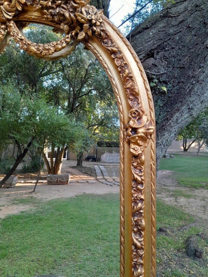 A French Rococo Style Ornately Carved & Gilded Bevelled Mirror - Image 9