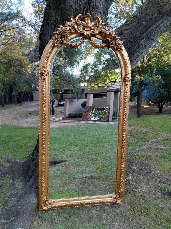 A French Rococo Style Ornately Carved & Gilded Bevelled Mirror - Image 12