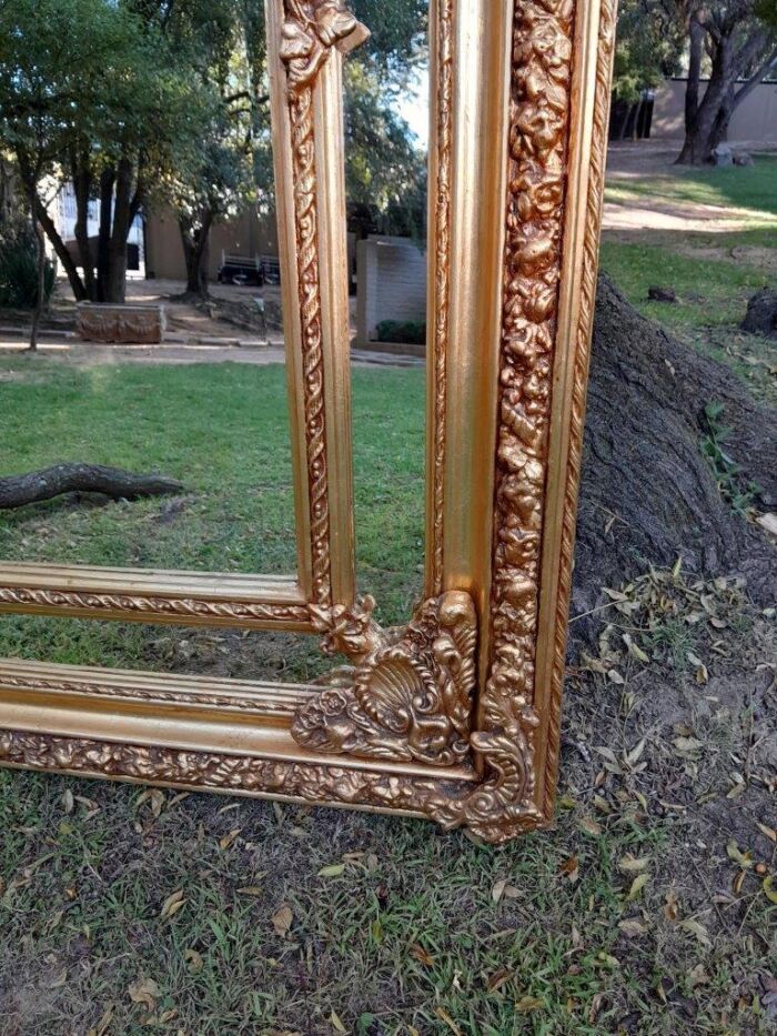 A French Rococo Style Ornately Carved & Gilded Bevelled Mirror - Image 4